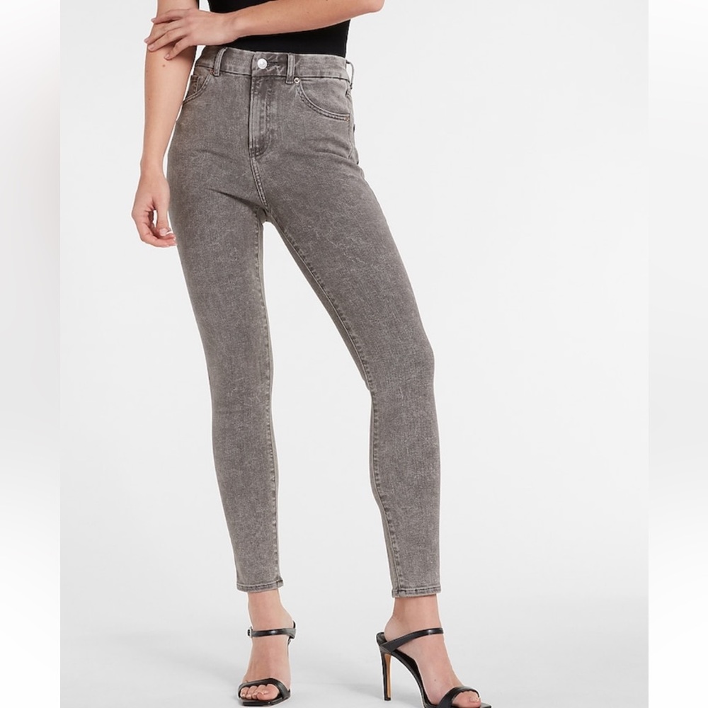 High Waisted FlexX Faded Black Skinny Jeans